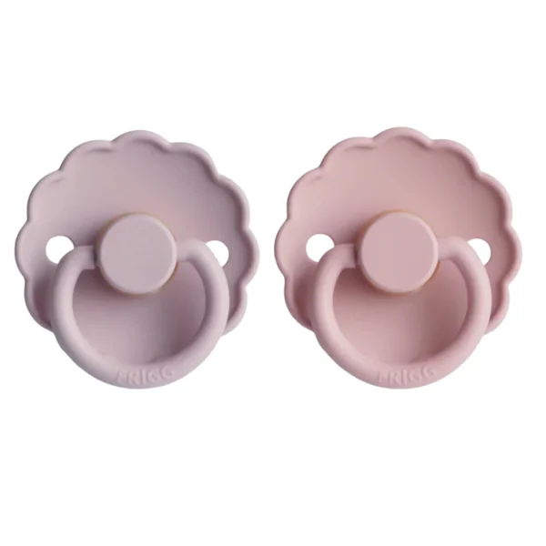 FRIGG Daisy Latex Pacifier 2-Pack - 0-6 months Pink / Soft Lilac - Image 2