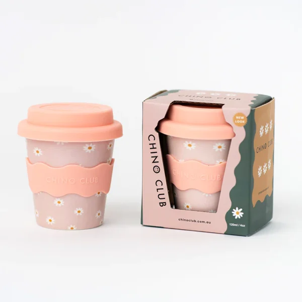 ⁦Pink Daisy Babychino Cup 4oz⁩ - الصورة ⁦2⁩