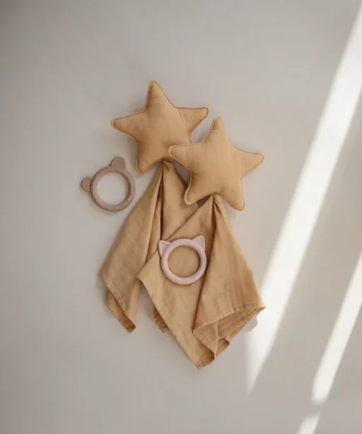 Alternative view of Star Lovey Blanket - Fall Yellow