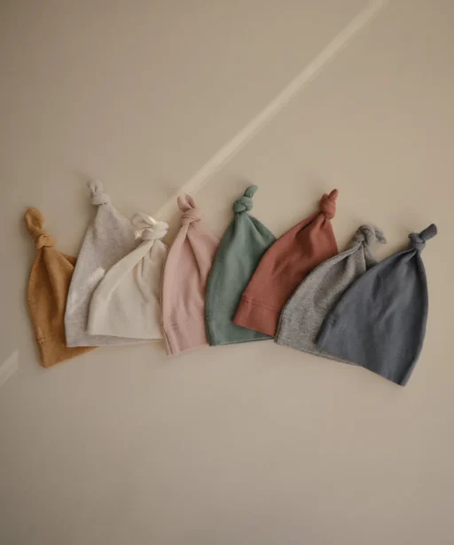 Alternative view of Ribbed Baby Beanie - Blush