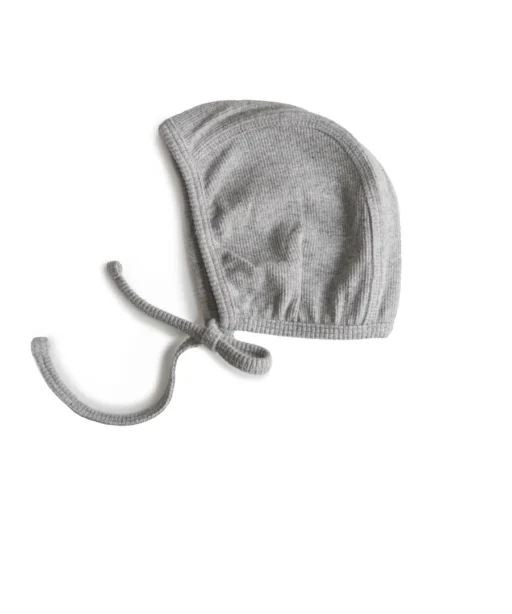 Ribbed Baby Bonnet - Grey Malange