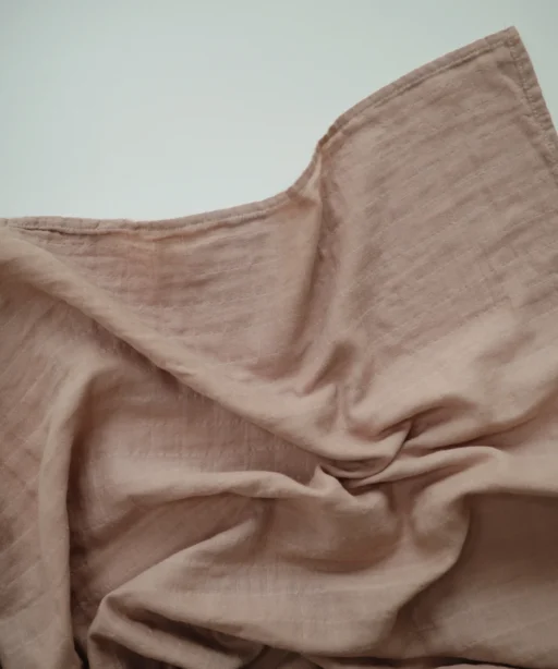 Alternative view of Organic Cotton Muslin Swaddle Blanket - Natural