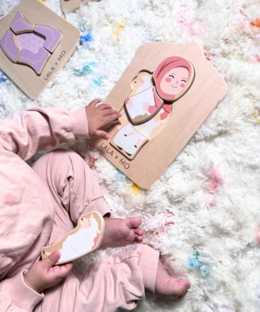 Alternative view of Chunky Islamic Block Puzzles (Set of Four)